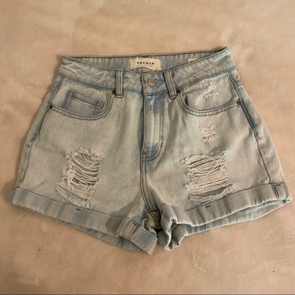 Pacsun Distressed Denim Mom Shorts